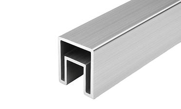 Труба 40х40 мм с пазом 24 х 24 под стекло, 6м, алюминиевый, неанод Фk856-2 AL купить в Санкт-Петербурге