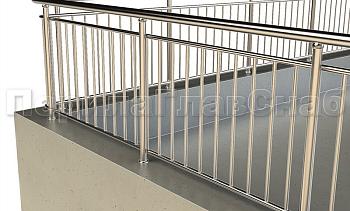 Ограждение кровли с вертикальным заполнением в Санкт-Петербурге. Готовые проекты ПерилаГлавСнаб Ограждение кровли с вертикальным заполнением в Санкт-Петербурге. Готовые проекты ПерилаГлавСнаб