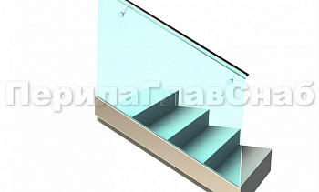 Ограждение с поручнем на выносе в зажимном профиле на лестнице в Санкт-Петербурге. Готовые проекты ПерилаГлавСнаб Ограждение с поручнем на выносе в зажимном профиле на лестнице в Санкт-Петербурге. Готовые проекты ПерилаГлавСнаб