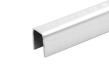 Профиль П-образный, L=2000 мм, t=1.5 мм, для стекла 10 мм, шлиф. (AISI 304) Ф-1147 купить в Санкт-Петербурге