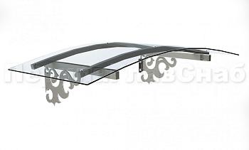 Навес из поликарбоната с узором из листа в Санкт-Петербурге. Готовые проекты ПерилаГлавСнаб