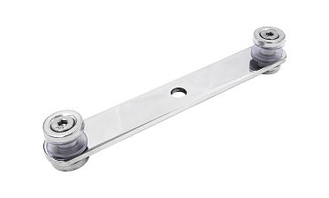 Стеклодержатель пластинчатый, под стекло 6-12 мм, полированный, по центрам 172х5 мм (AISI 304) k023-6 купить в Санкт-Петербурге