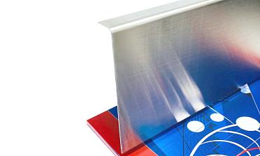 Тыльная накладка из шлифованной нержавейки на профиль т100 15.5х101 мм длина 2 м т100-10 купить в Санкт-Петербурге