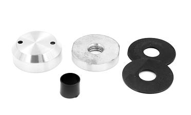 Комплект торцевого крепления несущего стекла, гайка-шайба Ø50х10х18 мм с внутренней резьбой М16, шлифованный AISI 304 k277-8 купить в Санкт-Петербурге