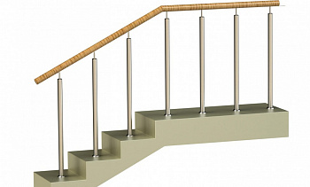 Ограждения со стойками в каждую ступень с пластиковым поручнем без ригелей в Санкт-Петербурге. Готовые проекты ПерилаГлавСнаб Ограждения со стойками в каждую ступень с пластиковым поручнем без ригелей в Санкт-Петербурге. Готовые проекты ПерилаГлавСнаб