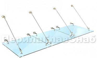 Комплект фурнитуры для козырька 1200х3700 (на вантах/тягах) k671-12-37 купить в Санкт-Петербурге