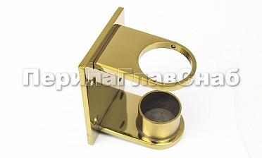 Боковой крепеж С-пластина стакан для Ø38.1 мм, под золото (AISI 304) Фk339-88 купить в Санкт-Петербурге