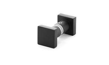 Ручка-кноб квадратная, для стекла 6-12мм, черная t669 Bl купить в Санкт-Петербурге