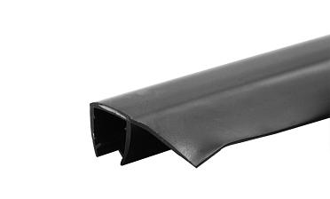 Уплотнитель для стекла 8 мм, непрозрачный черный, 90°, стекло-стекло 2200 мм t215-2 Bl-U купить в Санкт-Петербурге