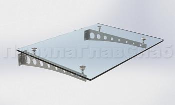 Стеклянный козырек на консоли из листа в Санкт-Петербурге. Готовые проекты ПерилаГлавСнаб