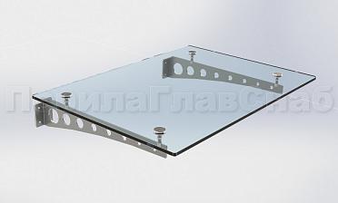 Стеклянный козырек на консоли из листа купить в Санкт-Петербурге