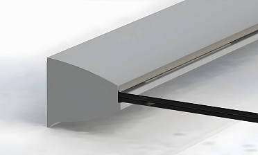 Комплект профиля козырькового анодированного, для стекла 16 мм (8+8 мм), 3000 мм  k300-16-3000 купить в Санкт-Петербурге
