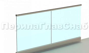 Ограждение с поручнем с пазом в зажимном профиле в Санкт-Петербурге. Готовые проекты ПерилаГлавСнаб