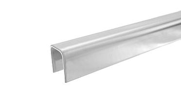 Профиль П-образный, L=2000 мм, t=1.5 мм, для стекла 12 мм, полир. (AISI 304) Ф-0454 купить в Санкт-Петербурге