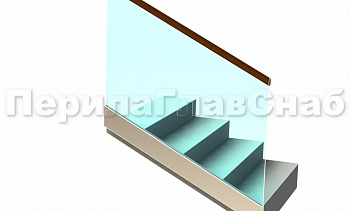 Ограждение с деревянным поручнем на профиле на лестнице в Санкт-Петербурге. Готовые проекты ПерилаГлавСнаб Ограждение с деревянным поручнем на профиле на лестнице в Санкт-Петербурге. Готовые проекты ПерилаГлавСнаб