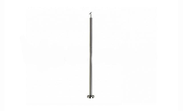 Готовая стойка Ø38,1 мм, с фланцем и наконечником, высота 950 мм, полированная (AISI 304) k702