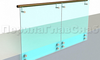 Ограждение с деревянным поручнем на выносе на точечном креплении в Санкт-Петербурге. Готовые проекты ПерилаГлавСнаб Ограждение с деревянным поручнем на выносе на точечном креплении в Санкт-Петербурге. Готовые проекты ПерилаГлавСнаб