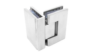 Петля для душевой стекло-стекло 90х55 мм, 90°, нержавеющая сталь AISI 304, шлифованная t304-2 SSS купить в Санкт-Петербурге