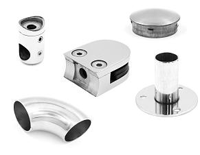 Комплектующие для лестниц, перил и ограждений AISI 316 купить в Санкт-Петербурге