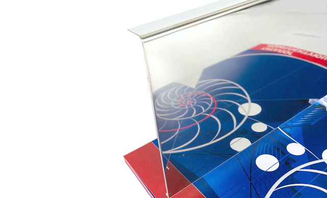 Тыльная накладка из полированной нержавейки на профиль т100 15.5х101 мм длина 2 м т100-12 