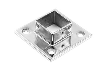 Фланец для трубы 40х40 мм, литой, полированный, (AISI 304) k223 купить в Санкт-Петербурге