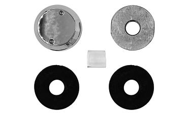 Комплект торцевого крепления несущего стекла, гайка-шайба Ø50х10х18 мм с внутренней резьбой М16, полированный (aisi 201) k277-5 купить в Санкт-Петербурге