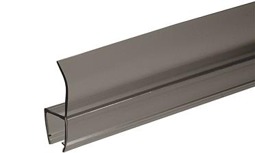 Уплотнитель для стекла 8мм, полупрозрачный черный, 180°, стекло-стекло 2,2 м  t204-2 BL купить в Санкт-Петербурге