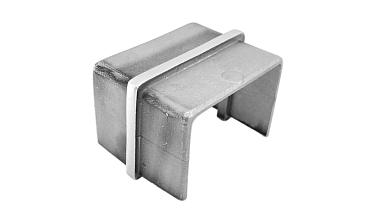 Соединитель для поручня с пазом 40х60 мм, шлифованный (AISI 304) Фk541-2 купить в Санкт-Петербурге