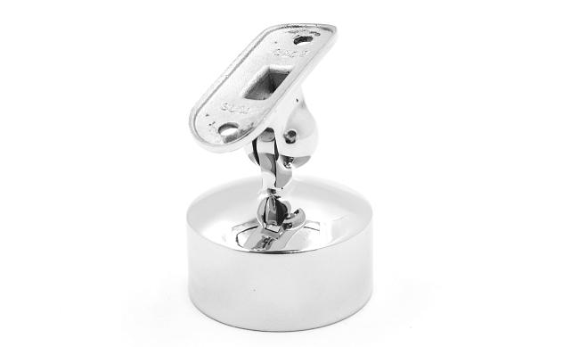 Наконечник шарнирный на стойку Ø50.8 мм, под поручень Ø50.8 мм, наружный, литой, полированный, нержавеющий (AISI 304) k326-4