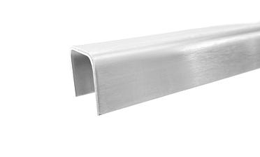 Профиль П-образный, L=2000 мм, t=1.5 мм, для стекла 16 мм, шлиф. (AISI 304) Ф-0456 купить в Санкт-Петербурге