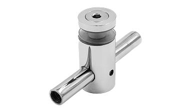 Спайдерный стеклодержатель для стекла 10 мм (5+5 мм), полированный, регулируемый (AISI 201) k215 купить в Санкт-Петербурге