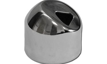 Наконечник штампованный (СПС) косой 30° на трубу Ø25 мм, для поручня Ø38.1 мм, полированный, нержавеющий, AISI 201, k072-3 купить в Санкт-Петербурге