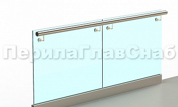 Ограждение с поручнем на выносе в зажимном профиле в Санкт-Петербурге. Готовые проекты ПерилаГлавСнаб Ограждение с поручнем на выносе в зажимном профиле в Санкт-Петербурге. Готовые проекты ПерилаГлавСнаб