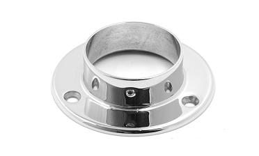 Фланец для трубы Ø50.8 мм, литой, полированный под 3 самореза 4.8 мм (AISI 304) k022 купить в Санкт-Петербурге