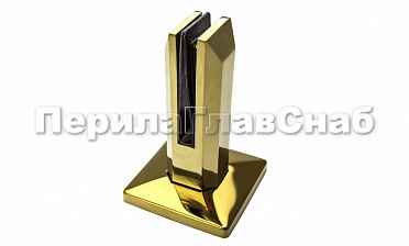 Стеклодержатель литой напольный, плоский 50х50х160 мм, полированный, под золото (AISI 304) Фk275-88 купить в Санкт-Петербурге Стеклодержатель литой напольный, плоский 50х50х160 мм, полированный, под золото (AISI 304) Фk275-88 купить в Санкт-Петербурге