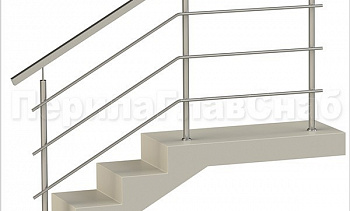 Три ригеля на сварке, квадратный поручень и круглые стойки в Санкт-Петербурге. Готовые проекты ПерилаГлавСнаб Три ригеля на сварке, квадратный поручень и круглые стойки в Санкт-Петербурге. Готовые проекты ПерилаГлавСнаб