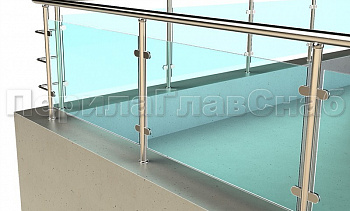 Кровельное ограждение из нержавеющей стали со стеклами в Санкт-Петербурге. Готовые проекты ПерилаГлавСнаб Кровельное ограждение из нержавеющей стали со стеклами в Санкт-Петербурге. Готовые проекты ПерилаГлавСнаб