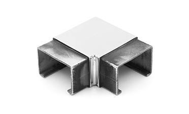 Отвод для поручня с пазом 40х60 мм, полированный (AISI 304) k542 купить в Санкт-Петербурге