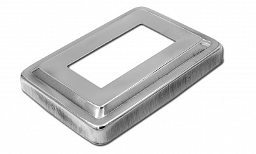 Низ стойки фигурный под трубу 31х61 мм, 105х75х0.4, высота 16 мм, полированный (AISI 304) k377 купить в Санкт-Петербурге Низ стойки фигурный под трубу 31х61 мм, 105х75х0.4, высота 16 мм, полированный (AISI 304) k377 купить в Санкт-Петербурге