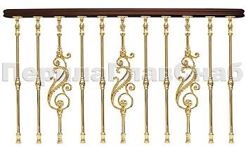 Латунные ограждения серии - Нептун L04 в Санкт-Петербурге. Готовые проекты ПерилаГлавСнаб