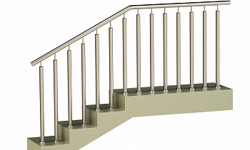 Ограждения с двумя стойками в каждую ступень без ригелей в Санкт-Петербурге. Готовые проекты ПерилаГлавСнаб Ограждения с двумя стойками в каждую ступень без ригелей в Санкт-Петербурге. Готовые проекты ПерилаГлавСнаб
