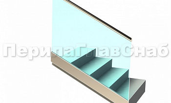 Ограждение с поручнем с пазом в зажимном профиле на лестнице в Санкт-Петербурге. Готовые проекты ПерилаГлавСнаб Ограждение с поручнем с пазом в зажимном профиле на лестнице в Санкт-Петербурге. Готовые проекты ПерилаГлавСнаб