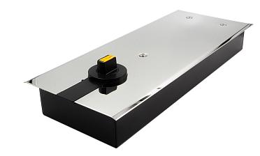 Доводчик для стеклянной двери до 100 кг EN4, напольный, 500 тыс, циклов, нержавеющая сталь AISI 304, полированная t184-3 PSS  купить в Санкт-Петербурге