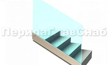 Ограждение без поручня на профиле на лестнице купить в Санкт-Петербурге