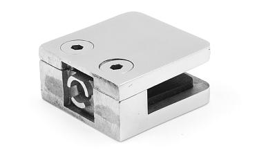 Стеклодержатель литой, под стекло 8 мм. 4+4 мм. на плоскость 42х22,5х42  полированный (AISI 304) k003 купить в Санкт-Петербурге Стеклодержатель литой, под стекло 8 мм. 4+4 мм. на плоскость 42х22,5х42  полированный (AISI 304) k003 купить в Санкт-Петербурге