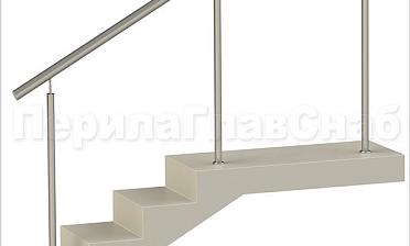 Нержавеющие ограждения без ригелей для крыльца купить в Санкт-Петербурге