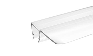 Уплотнитель для стекла 8мм, прозрачный, 90°, стекло-стекло 2,2 м., длина уса 17 мм t215-2 купить в Санкт-Петербурге