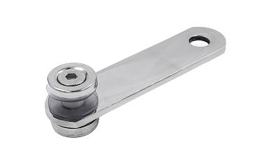 Стеклодержатель пластинчатый 2хМ8 (половинка), по центрам 85х5 мм, полированный, шайбы 5 мм штамп., под стекло 6-12 мм, (AISI 201) k047-1/2 купить в Санкт-Петербурге