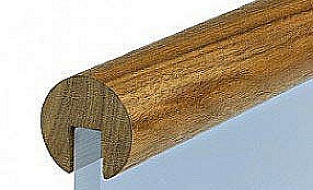 Поручень деревянный из Ясеня Ø50мм С ПАЗОМ, премиум Ф-1630