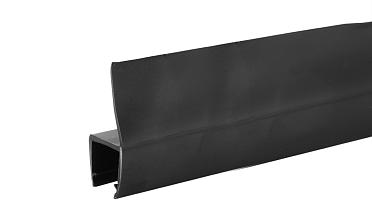 Уплотнитель для стекла 8 мм, непрозрачный черный, 180°, стекло-стекло 2200 мм t204-2 BL-U купить в Санкт-Петербурге